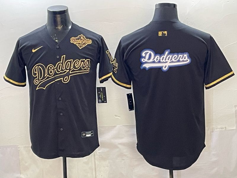 2026 Men Nike Los Angeles Dodgers Blank black gold Game MLB Jersey 0021